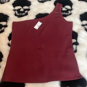 Maurices one shoulder ribbed tank top